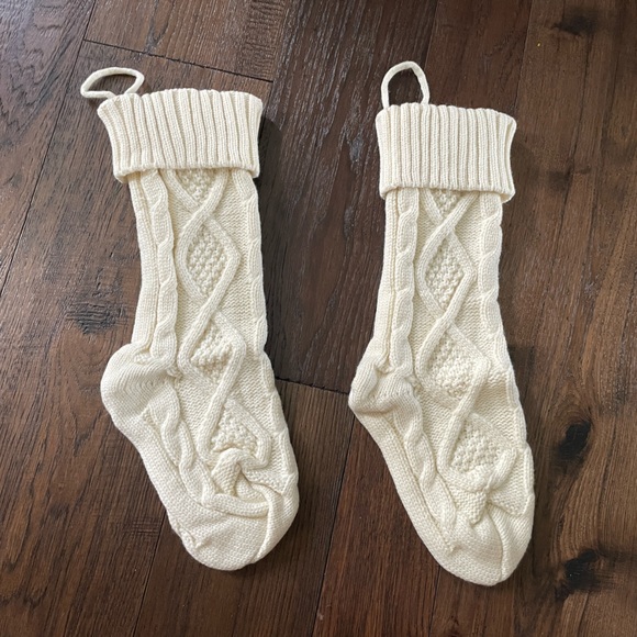 Cream white cable knit stockings, new - Picture 2 of 4